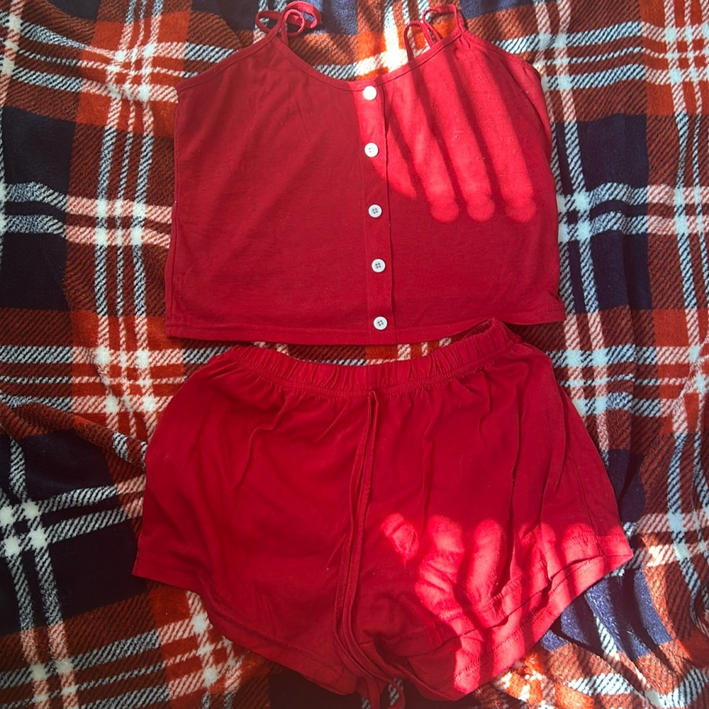 Red Pajama set in size medium